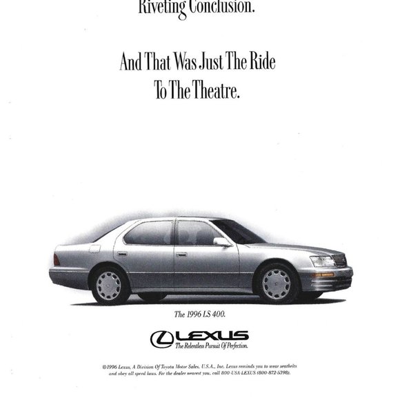 Lexus 1996 LS 400 Car Auto 1990s  Vintage Print Ad - Picture 2 of 2